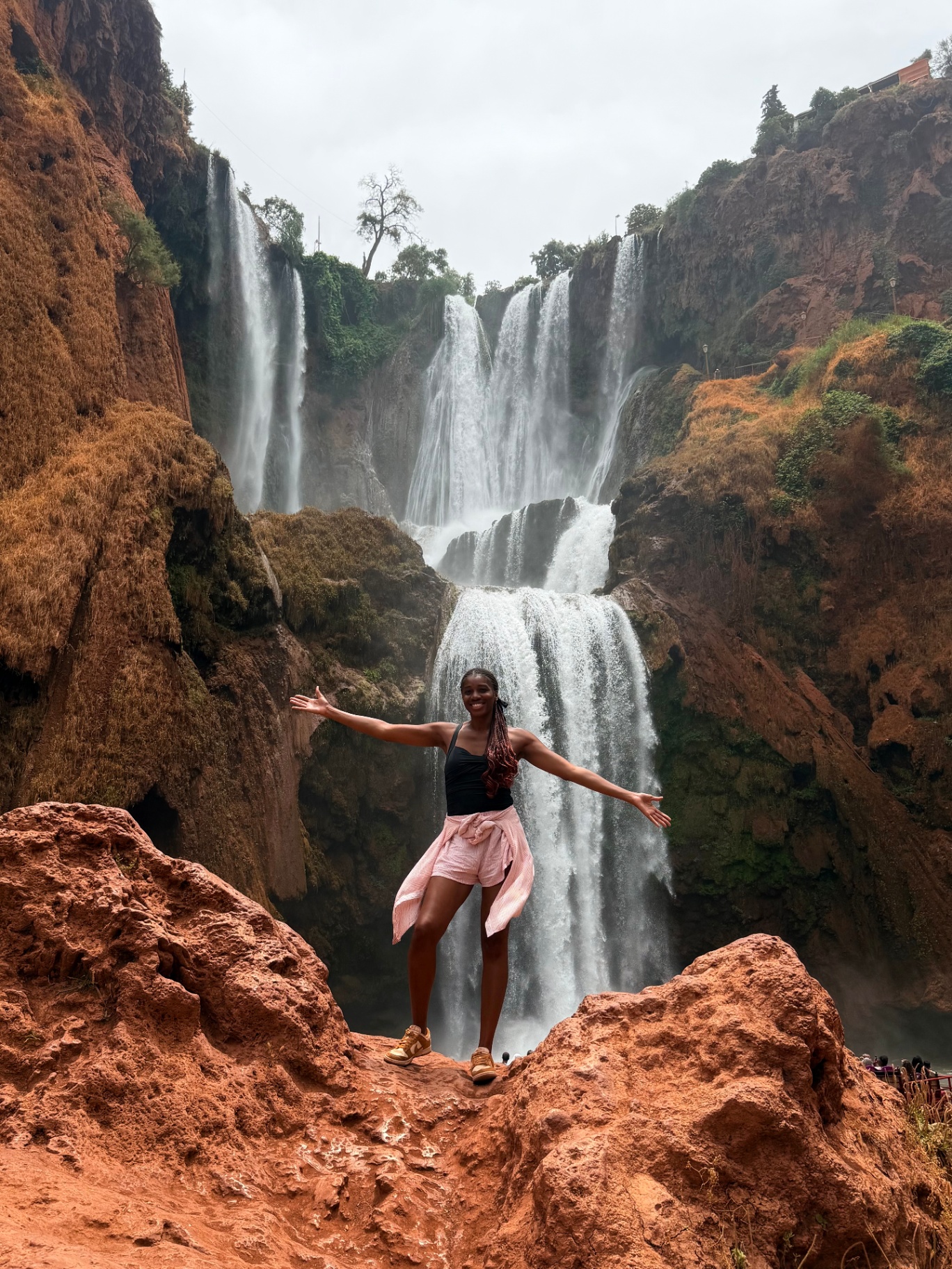 Amber at Ouzoud Waterfalls in Morocco
