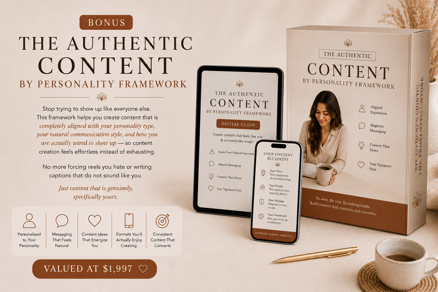 The Authentic Content by Personality Framework mockup