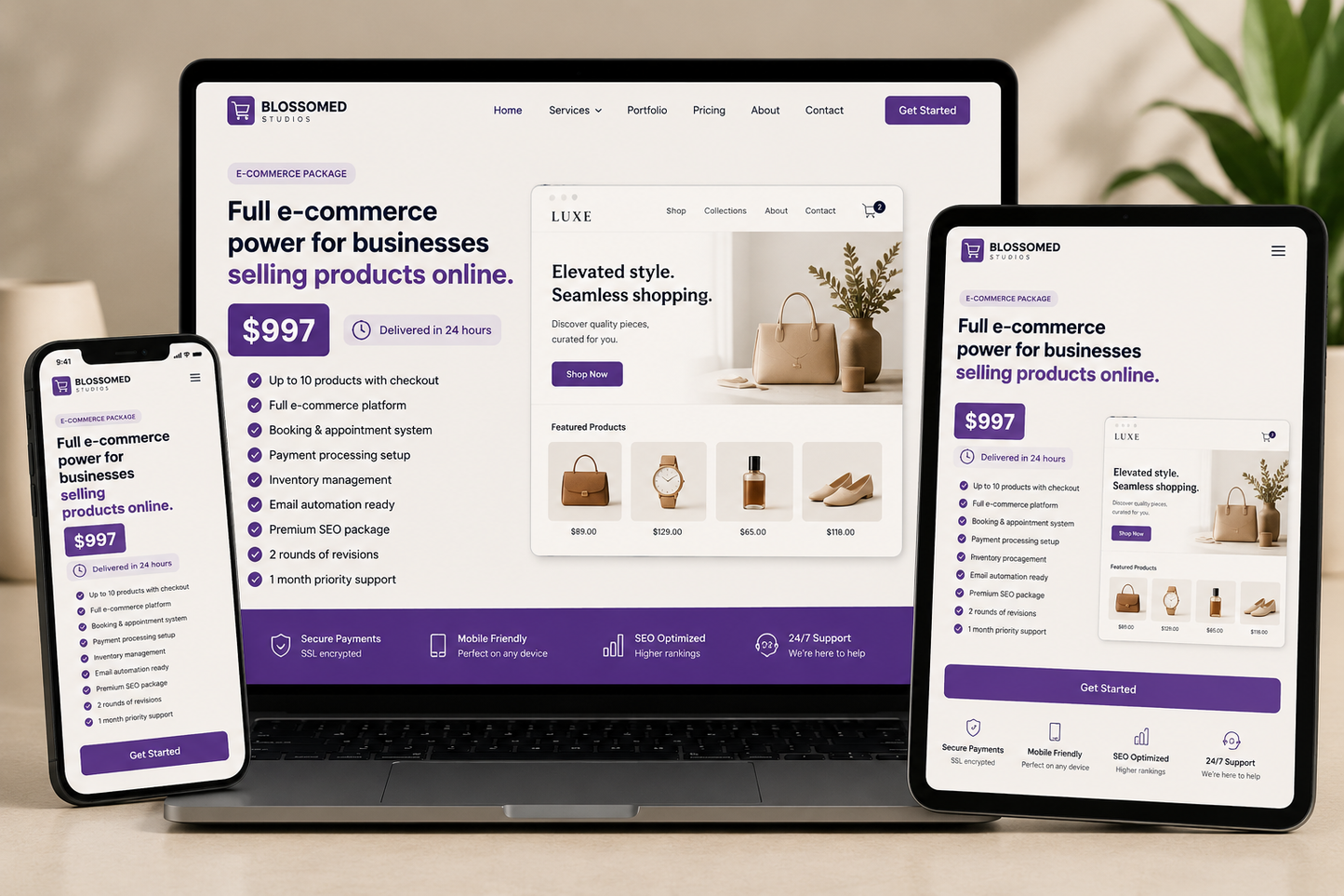 Blossomed Website Package